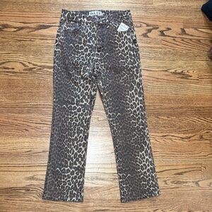 DAZE Leopard Print Jeans